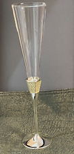 WATERFORD Lismore Diamond Gold TOASTING CHAMPAGNE FLUTE Glass # 40002949 picture