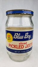 Vintage Rare Paper Label Blue Boy Sliced Pickled Beets C-B Foods Rochester NY picture