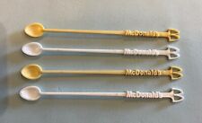 4 Lot McDonald's Vintage McSpoon Coffee Stirrer Spoon Banned by McDonalds 1970's picture