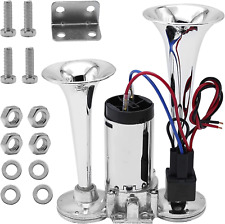 600DB Super Loud Car Electric Horn 12V Dual Trumpet Air Horn Kit with Compressor picture