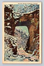 Natural Bridge VA-Virginia, Scenic View Of Winter Area, Vintage History Postcard picture