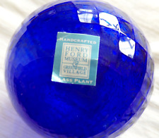VINAGE COBALT BLUE GLASS ORNAMENT FROM HENRY FORD MUSEUM picture