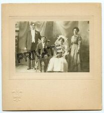 Vintage Matted Photo - Wedding Photo -JACOBS Family, Pete & Ida + Sponsers picture