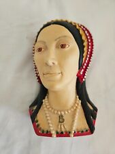 Vtg Bossons England Chalkware Anne Boleyn bust head wall hanging figurine picture