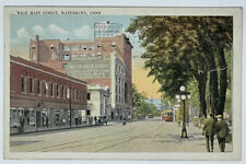 Rare Vintage Postcard c. 1921 - West Main Street Waterbury CT Connecticut  picture