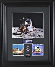 NASA Apollo 11 LEM Capsule 50th Annv Framed Print + Piece Of Kapton Relic Coa picture