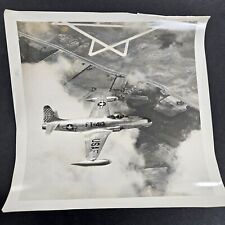 1950s US Air Force Lockheed F-80 Plane In Flight Vintage Photo Jet picture