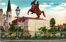 Vintage Postcard- JACKSON STATUE, NEW ORLEANS, LA. Early 1900s picture
