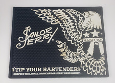 SAILOR JERRY EAGLE Rubber Bar Drink MAT Rare Tip Your Bartender 10.5x13.5