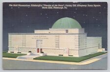 Postcard Pittsburgh PA Pennsylvania Buhl Planetarium Night View Posted 1940 picture