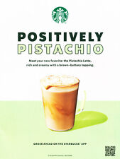STARBUCKS COFFEE AD #77 RARE 2021 OUT OF PRINT MAGAZINE AD POSITIVELY PISTACHIO picture