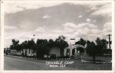 1940 RPPC Pecos,TX Triangle Camp Reeves County Texas Real Photo Post Card picture