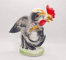 Vintage Fighting Rooster Figurine Ceramic Porcelain Japan Cock Rooster MCM picture