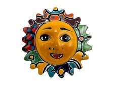 Talavera Sun Face Hand Painted Home Decor Folk Art Mexican Pottery 4