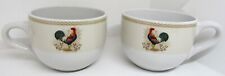 Always Home International Set of 2 Rooster 16 oz. Coffee/Soup Mugs. Set of 2. picture