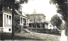 Old Victorian homes in Cold Brook NY; nice 1911 RPPC picture