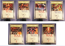 MARVEL CIVIL WAR #1 - 7 9.8 SS SIGNED COMPLETE SET * CBCS like cgc picture