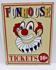 RARE VINTAGE 1920'S MUMMERT FUNHOUSE TICKETS CARNIVAL METAL SIGN CLAWN 17