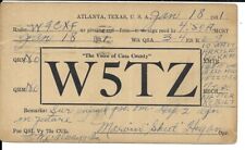 QSL  1931 Atlanta Texas   radio card picture
