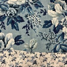 Waverly Home Fashions Valance Blue Roses Old Mill Inn French Country Vtg 79 x 16 picture