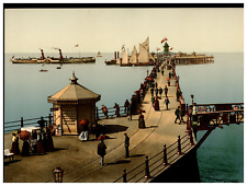 England. Margate. The Jetty II. Vintage photochrome by P.Z, photochrome Zurich picture