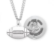 Lord Jesus Christ Sterling Silver Football Athlete Medal Hand polished picture