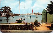 Bermuda Blue Hole Hamilton Harbour Boats at The Harbour Postcard [cp] picture