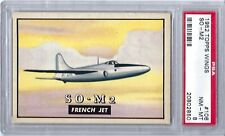 1952 Topps Wings SO - M2 French Jet Card # 106 PSA - 8 picture