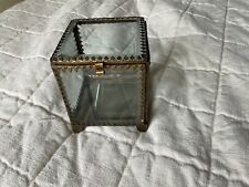 Pottery Barn Glass Trinket Display Box picture