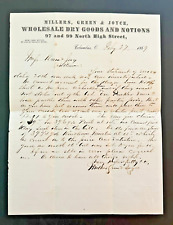 1869 Letter Of  Correspondence Millers Green Joyce Wholesale Dry Goods New York picture