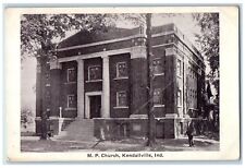 c1910 Exterior View M P Church Building Kendallville Indiana IN Antique Postcard picture