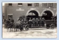 RPPC EARLY 1900'S. NO. 1 ENGINE FIRE HOUSE, BATTLE CREEK, MICH. POSTCARD RR18 picture