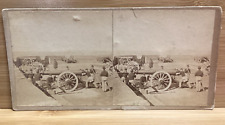 C. 1862 Original Civil War Stereoview Of Union Cannons At Upton’s Hill, Virginia picture