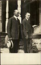 John Coolidge & President Calvin Coolidge c1920s Real Photo Postcard myn picture