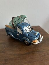 BLUE SKY Clayworks GONE FISHING PICKUP TRUCK Boat Fish Bear Heather Goldminc picture