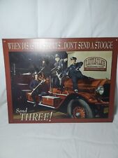 Three Stooges Vtg 2003 Comedy Fire Department Retro Metal Sign C3 Entertainment  picture