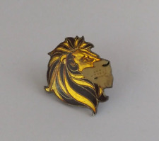 Majestic Lions Head Enamel Lapel Hat Pin picture