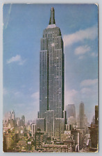 Vintage Postcard Empire State Building New York City Kodachrome Postmarked picture
