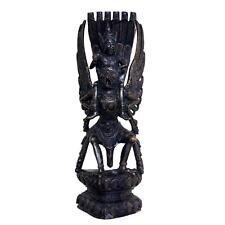 Vintage Carved Wood Vishnu Riding Garuda Hindu Sculpture Bali Indonesia 11” picture