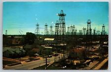 Vintage Postcard TX Kilgore Skyline View Oil Derricks Chrome picture