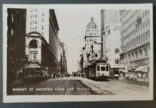 RPPC Postcard~ San Francisco~ Market Street Showing Four Car Tracks~ C122 picture