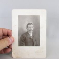 Cabinet Card Waterville Minnesota Vintage Antique Photo Cards Man with moustace picture