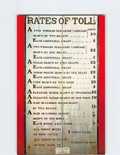 Postcard Early Tollgate Sign Board Used in Peru Vermont USA picture