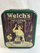 Vintage Welch's The National Drink Magazine Rectangular Tin Advertising 1914 picture