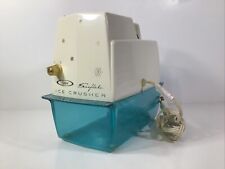 Vintage Oster “SNOWFLAKE “ Ice Crusher~Atomic White/Turquoise Tray~1960’s picture