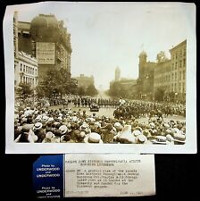 Underwood & Underwood 1927 Photo Parade Down Pennsylvania Ave Honoring Lindbergh picture