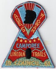 Lincoln Trails Council - 1961 Camporee patch - Abe's Wigwam picture