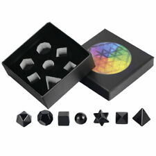 Obsidian Platonic Solids Sacred Geometry Natural Crystal Gemstones Meditation picture