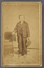 CDV   Young Boy  Holding Hat picture