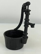 Vintage Black Cast Iron Pitcher Pump Planter Water Basin 6.5”H x 5